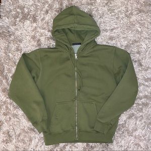 Brandy Melville Matcha Green Zip Up